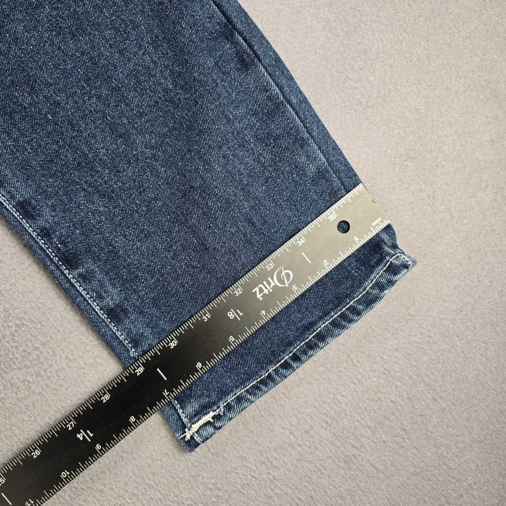 True Religion Geno SN Flap Jeans Mens 34x31 Blue Relaxed Slim Dark Stretch Denim